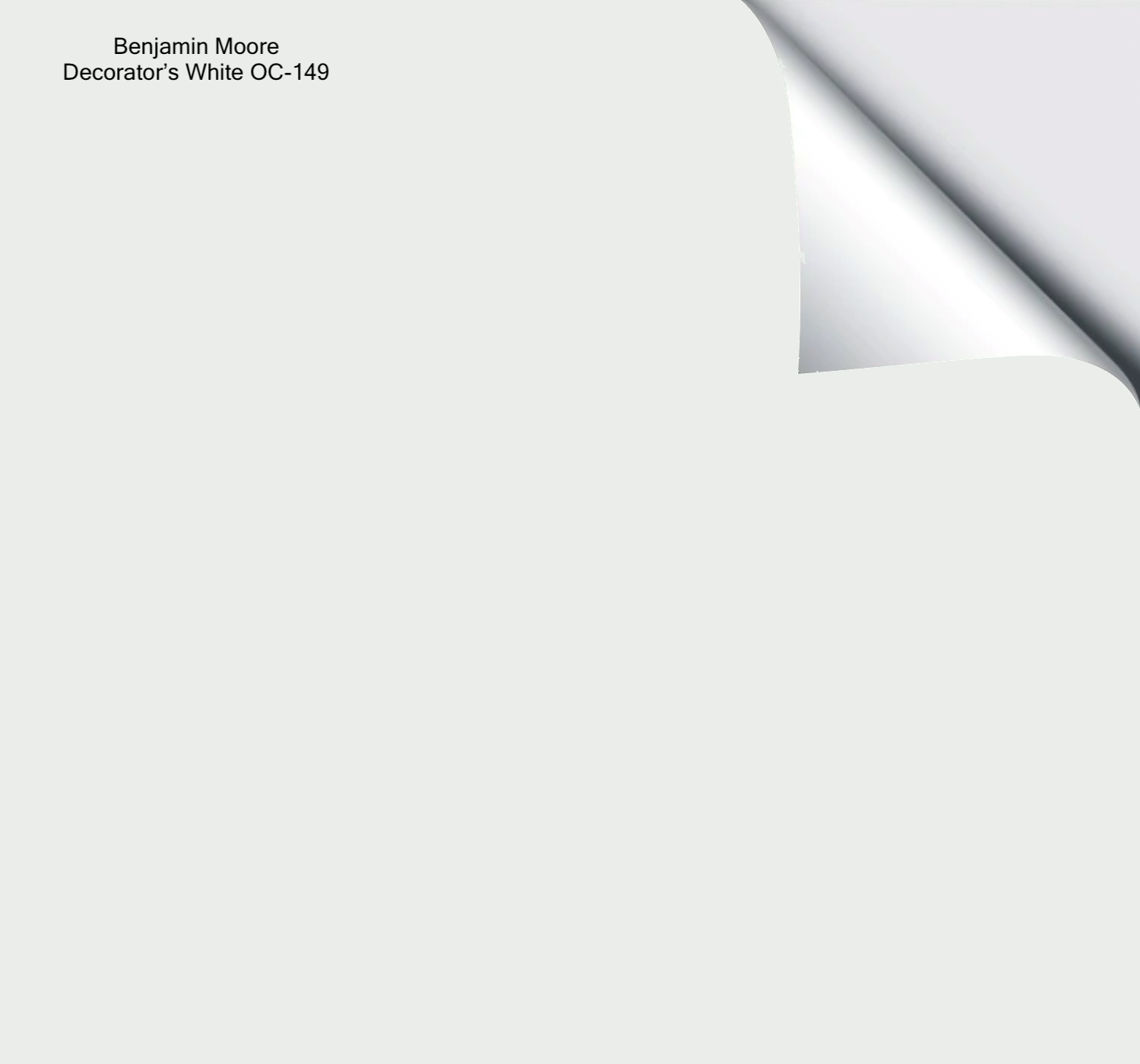 Benjamin Moore Decorator's White – The Big Paint Sample