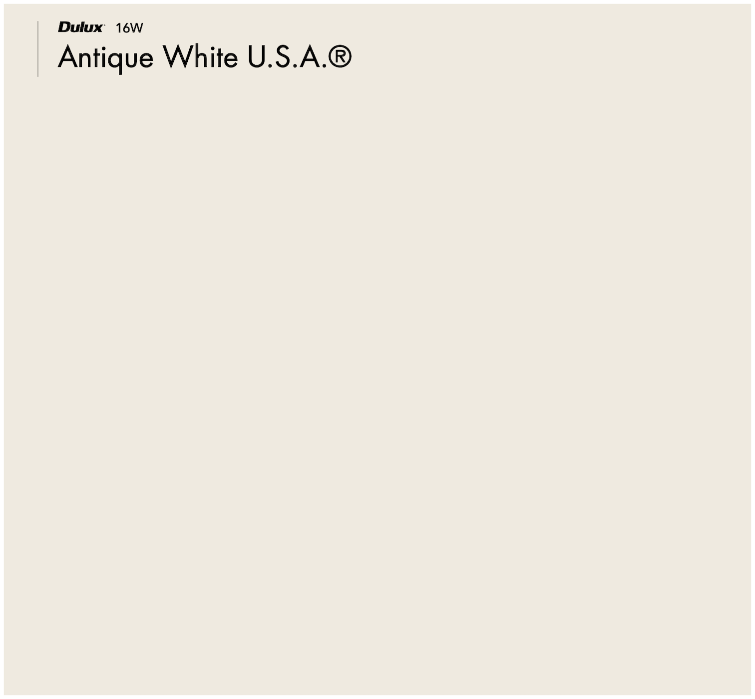 Dulux Antique White USA The Big Paint Sample