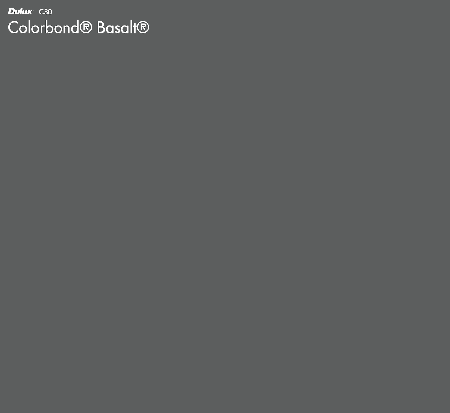 Basalt Colour Code Colorbond® Basalt® – The Big Paint Sample