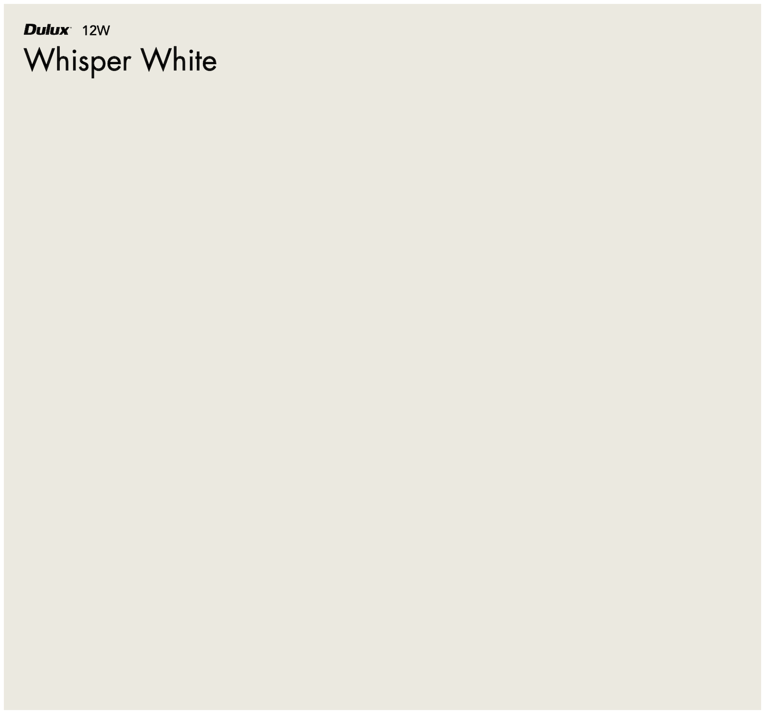 Dulux Whisper White – The Big Paint Sample