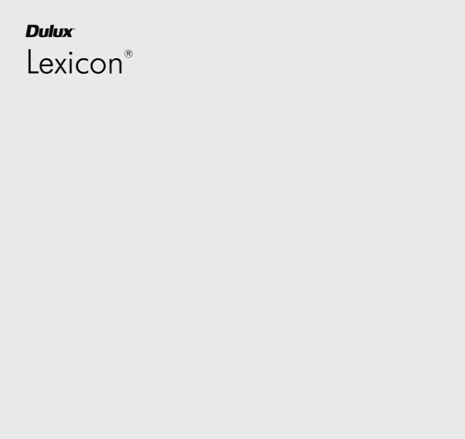 Dulux Lexicon – The Big Paint Sample