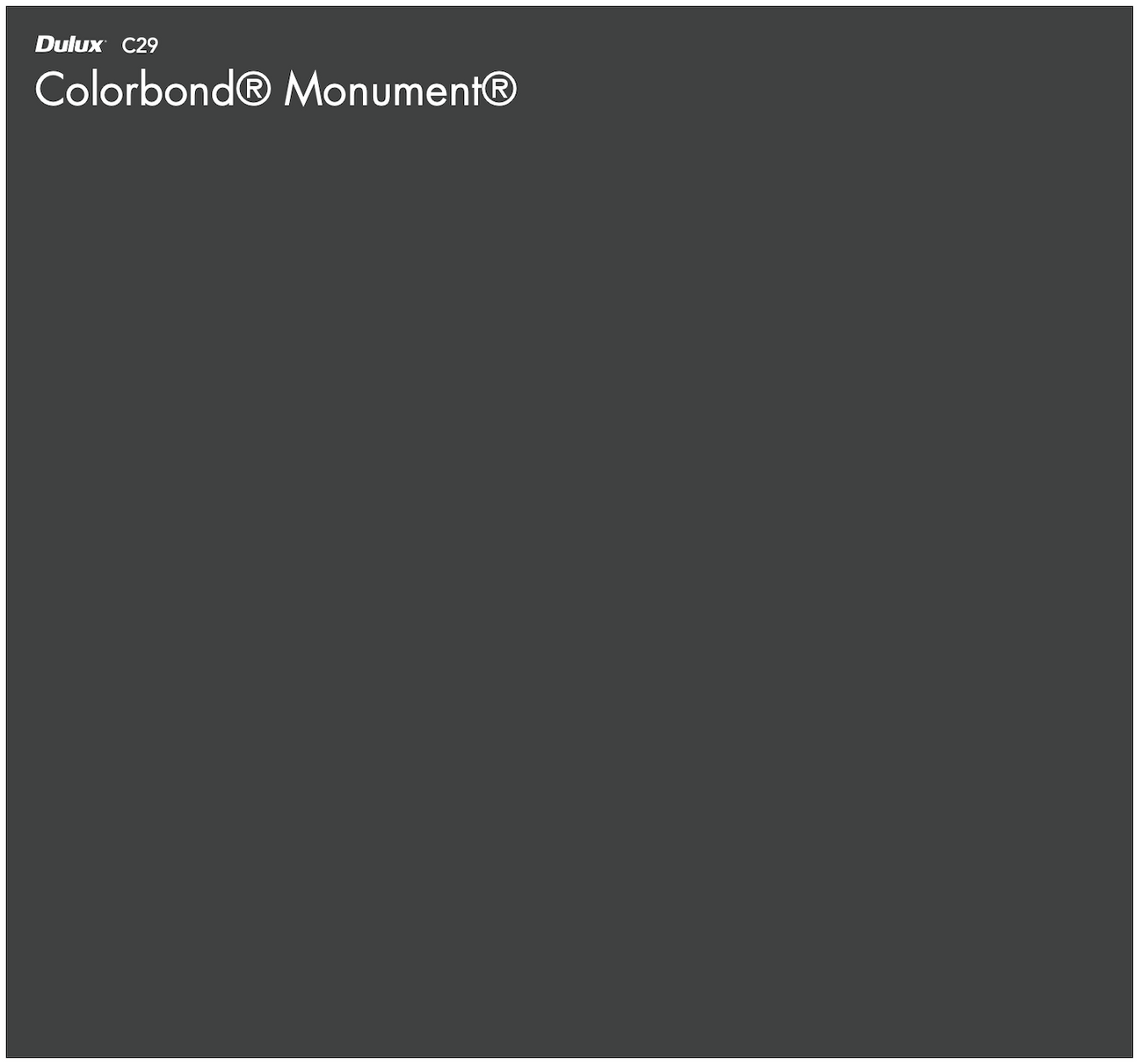 Monument Colour Code Colorbond® Monument® – The Big Paint Sample
