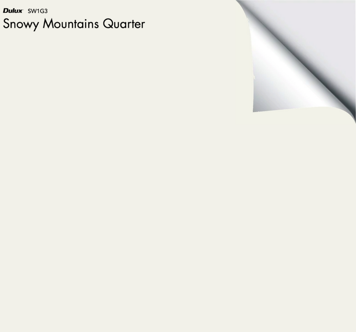Dulux Snowy Mountains Quarter The Big Paint Sample — free download