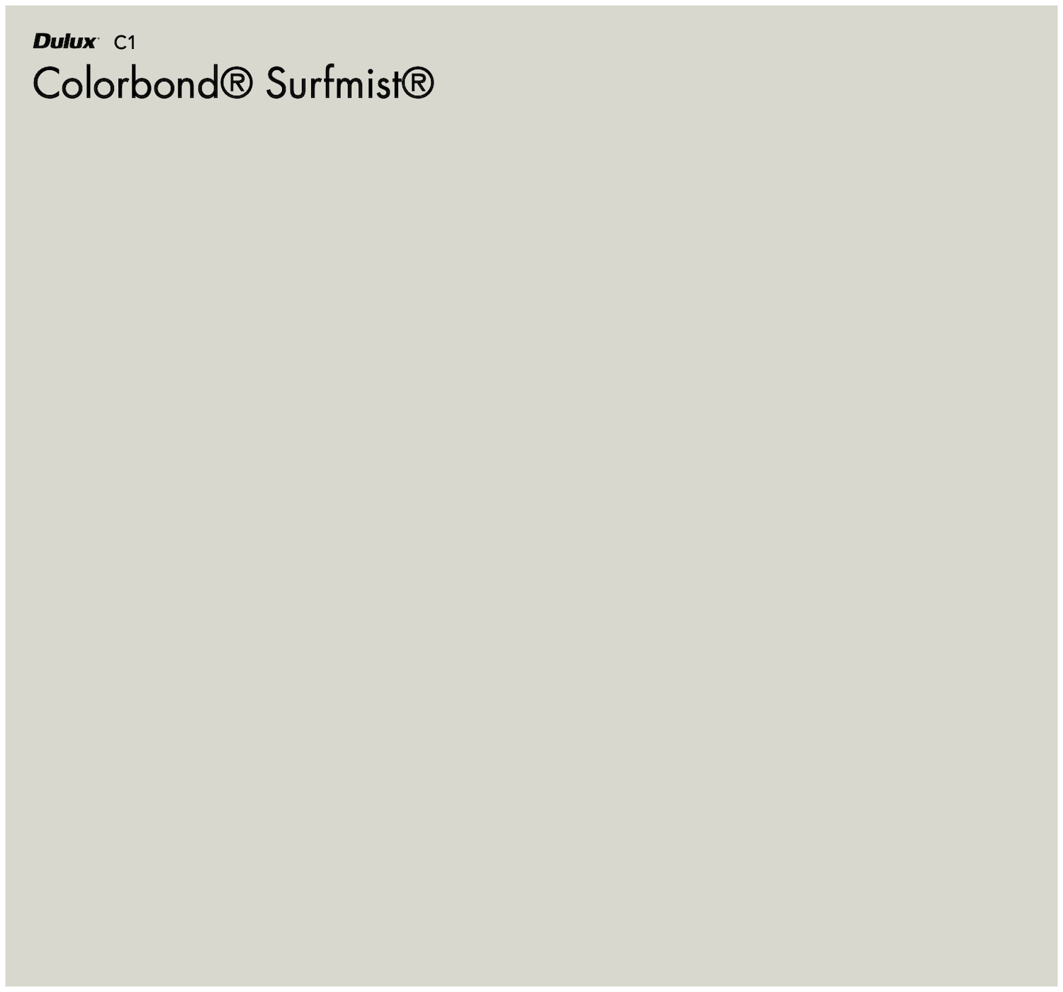 Sur Mist Color Colorbond® Surfmist® – The Big Paint Sample
